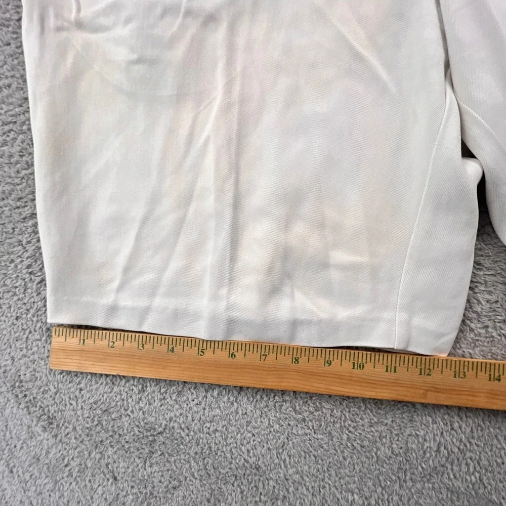 Tommy Bahama Silk Shorts Mens‎ 36 White Relax Flat Front Tropical Beach Casual